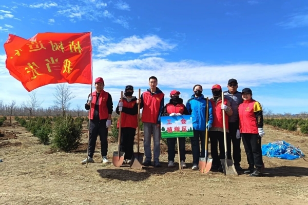 植绿添彩践初心 工会行动护青山｜沽源县总工会组织职工参与2025年义务植树活动